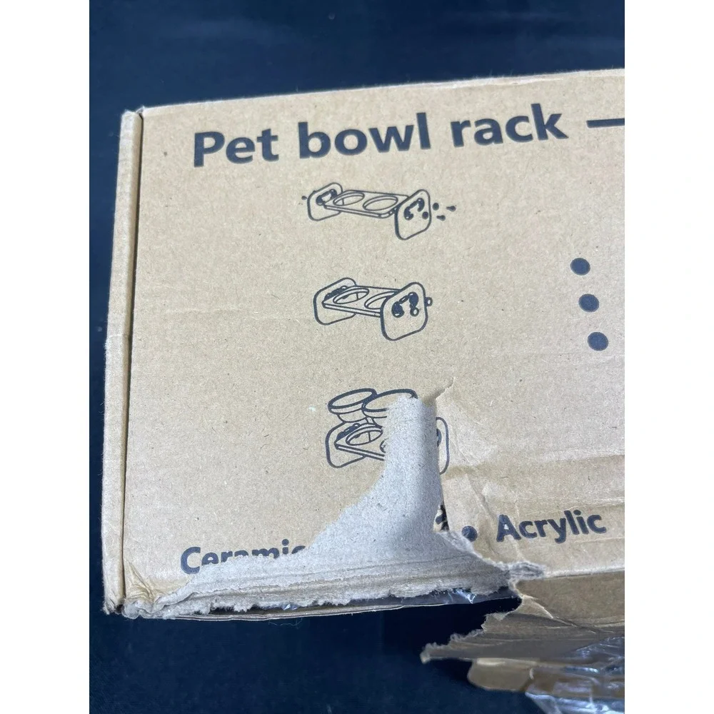 Lkeivky Elevated Cat Dog Food Bowls 2 in 1‎ Clear Acrylic Pet Bowl Rack Stand